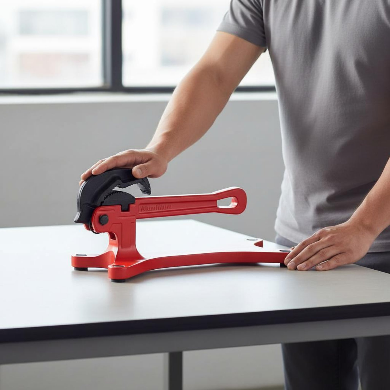 Hand Tools In Workshop - Chiave per Tubi Autobloccante Portatile, Chiave