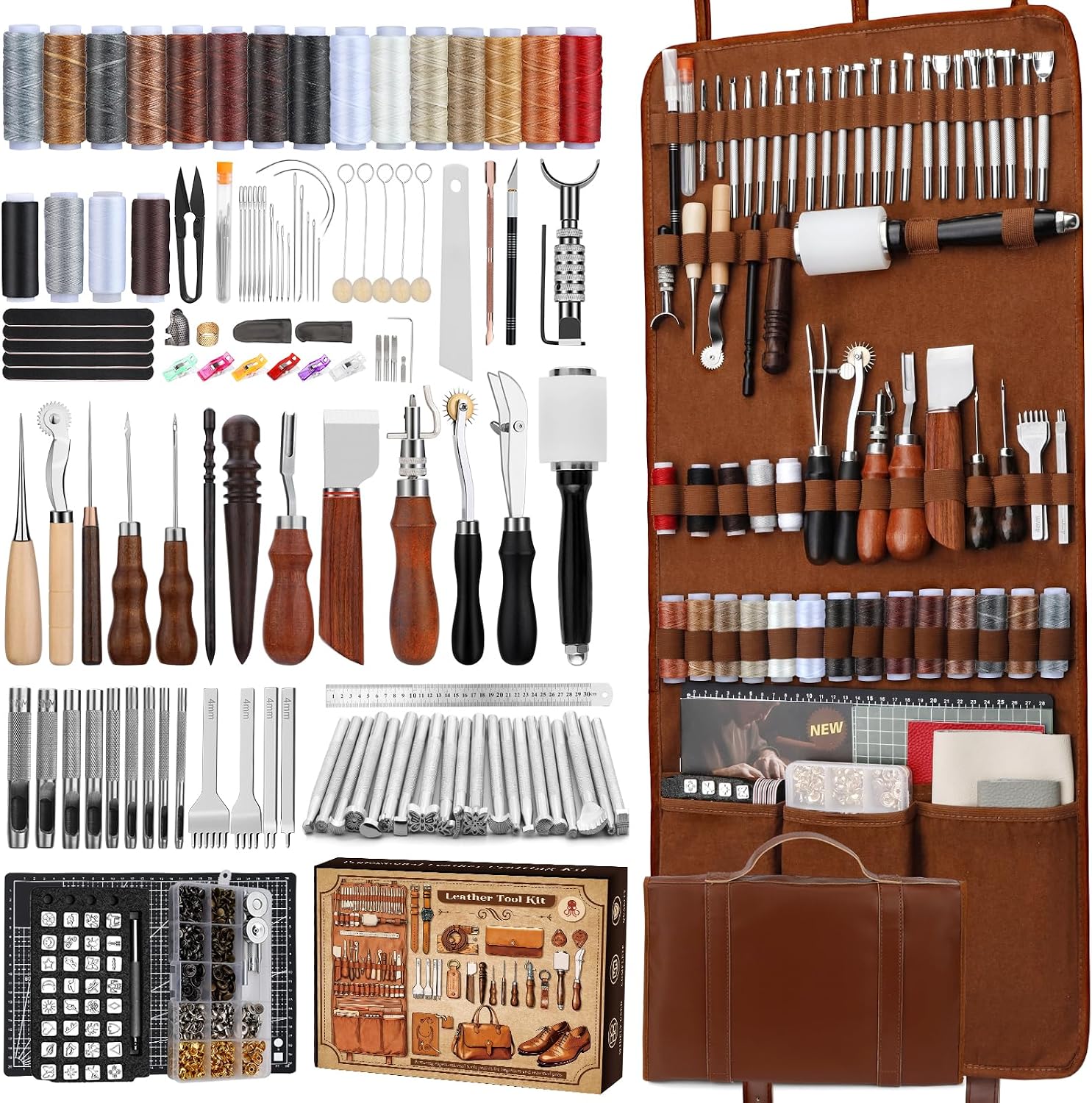 Tool Bag - Kit per Lavorazione Pelle, Set di