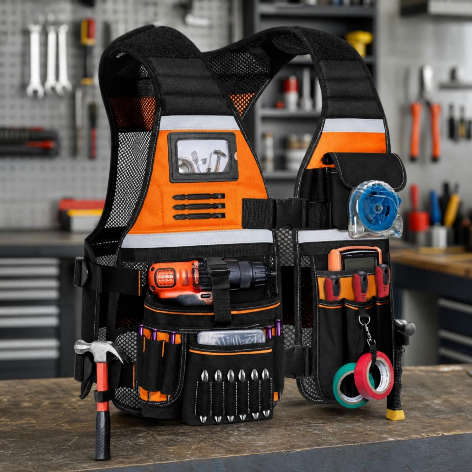 Gilet multiuso con strumenti,  - Hand Tools In Workshop recensione e prezzo